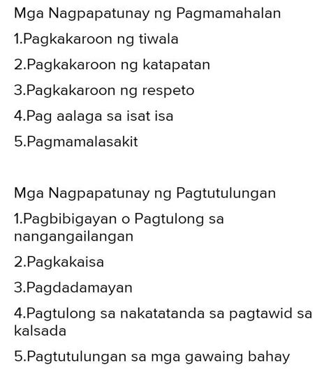mga nagpapatunay ng pagtutulungan 5 example answer|Mga Nagpapatunay Ng Pagtutulungan Bigyan Ng Pagkain Ang .